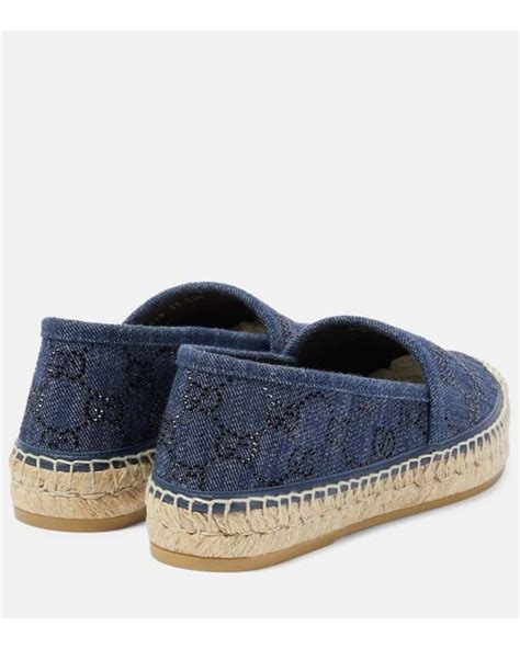 espadrille compensée gucci|gucci espadrilles denim.